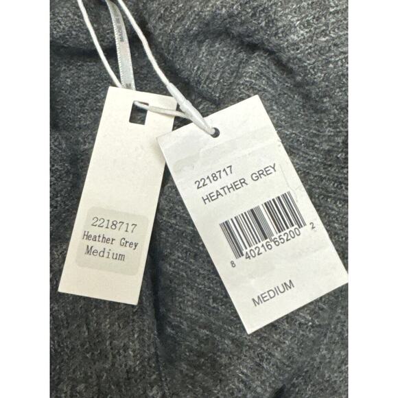 New STITCHDROP Heather Gray Turtleneck Sweater Dress Kangaroo Pocket Women's M - Picture 9 of 13
